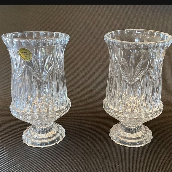 Set of vintage Princess cut crystal glass candleholders - Picture 5 of 7